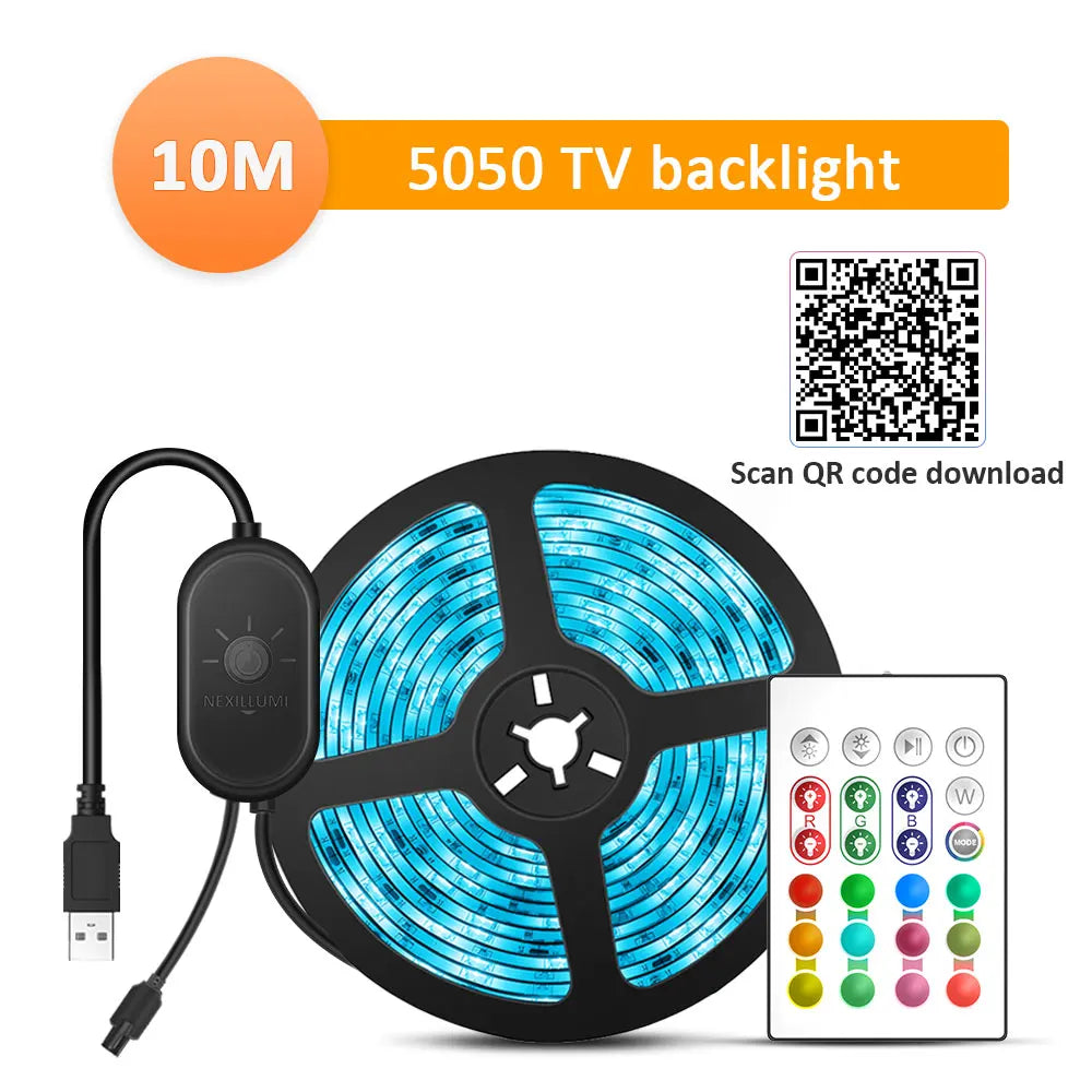 RGB USB LED Strip Light TV/PC Backlight, RGB5050, App-Controlled