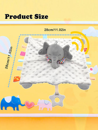 Elephant Baby Comforter – Soft Soothe Blanket & Rattle Toy