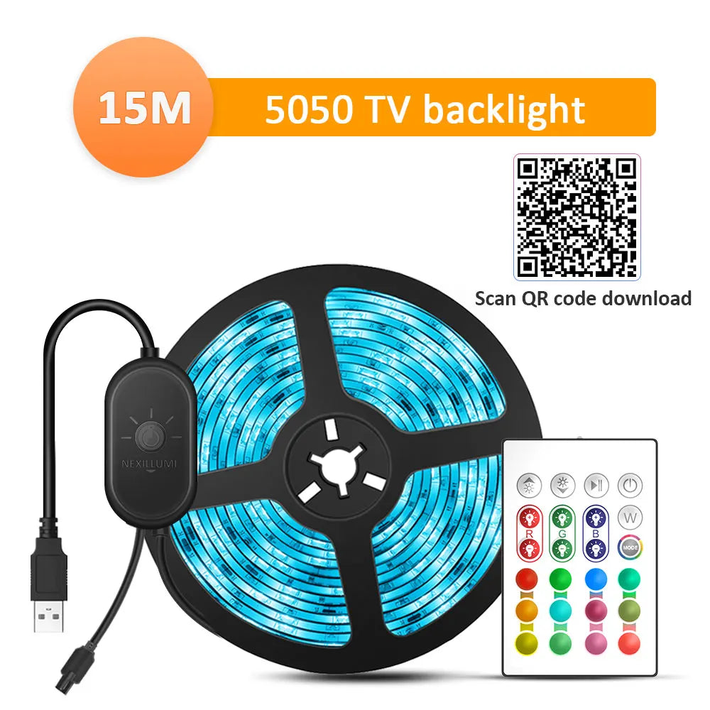 RGB USB LED Strip Light  TV/PC Backlight, RGB5050, App-Controlled