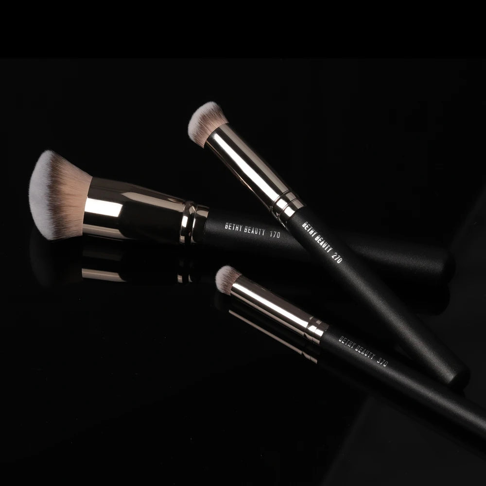 2/3-Piece Foundation & Concealer Brush Set – Synthetic Blending & Contour Brushes