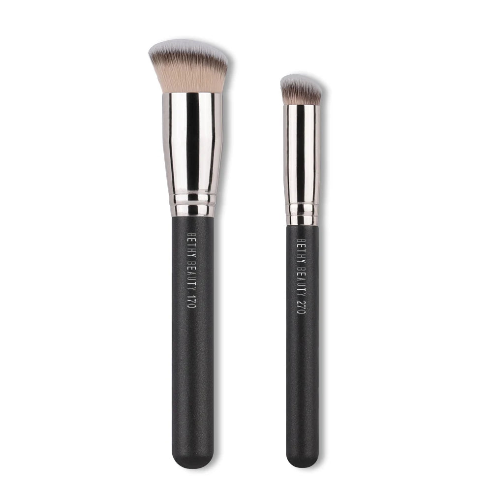 2/3-Piece Foundation & Concealer Brush Set – Synthetic Blending & Contour Brushes