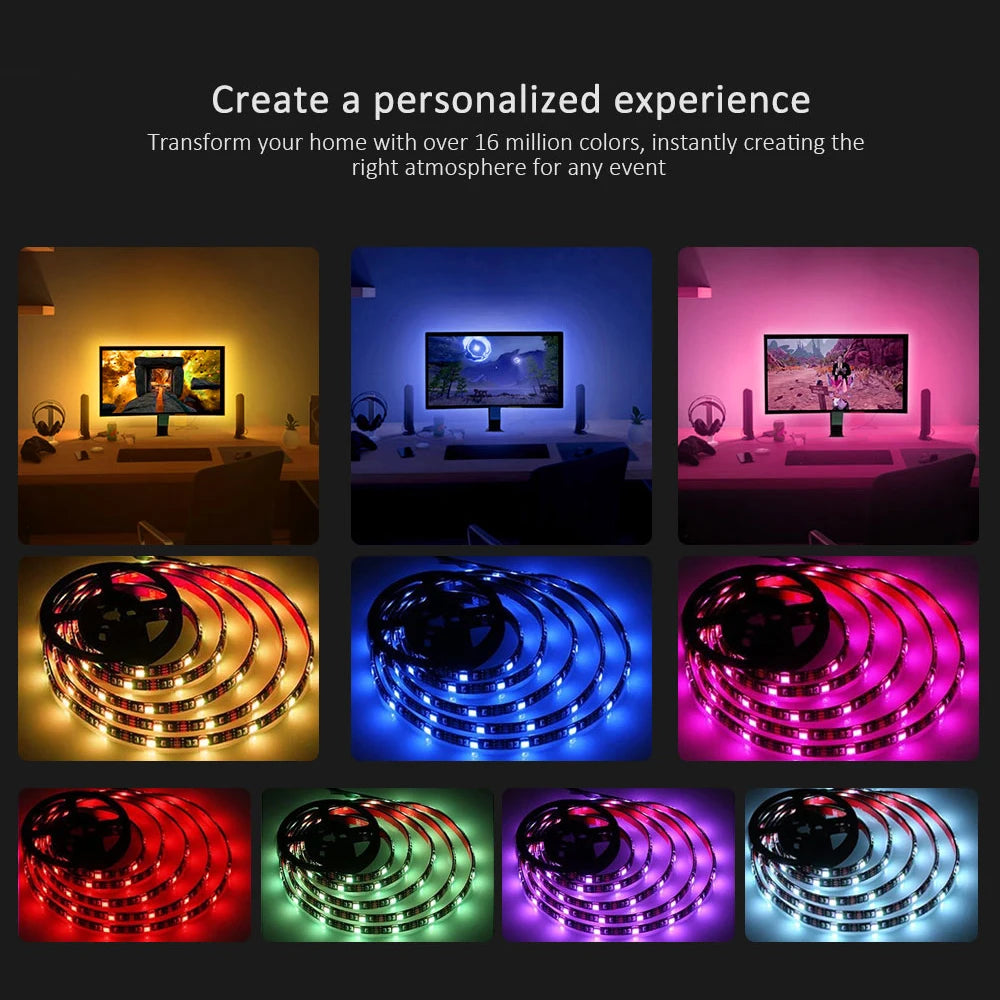 RGB USB LED Strip Light  TV/PC Backlight, RGB5050, App-Controlled