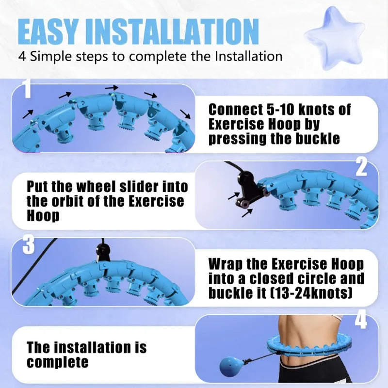 Weighted Fitness Hoop – Portable Slimming Exercise Ring