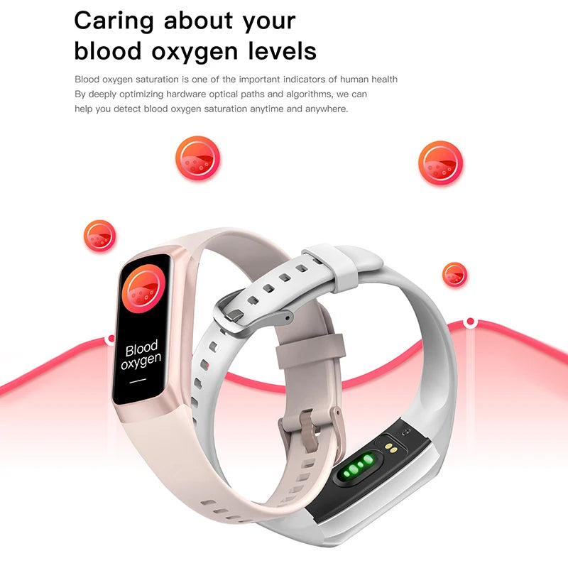 1.10" AMOLED Fitness Tracker  24/7 Heart Rate & SpO₂, Smart Watch, IP68 Waterproof