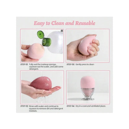 4-Pack Makeup Sponge Blenders – Foundation Applicator Beauty Puffs