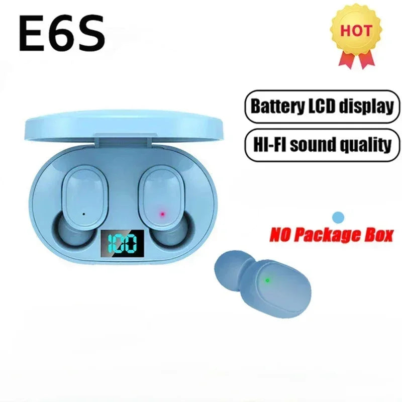 E6S TWS Wireless Earbuds – Bluetooth, Noise-Cancelling, With Microphone
