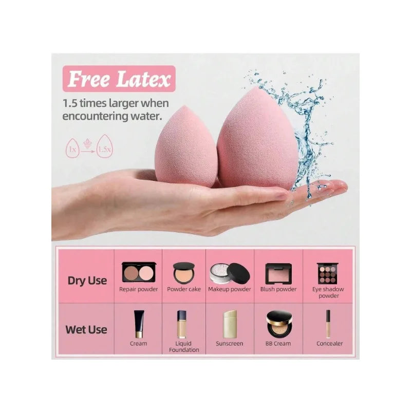 4-Pack Makeup Sponge Blenders – Foundation Applicator Beauty Puffs