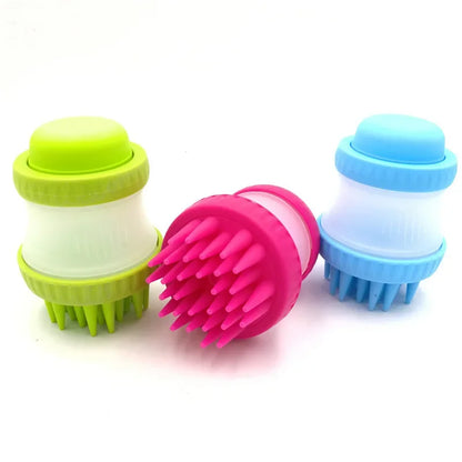 Pet Bath Massage Brush – Soft Shampoo & Grooming Comb for Dogs and Cats