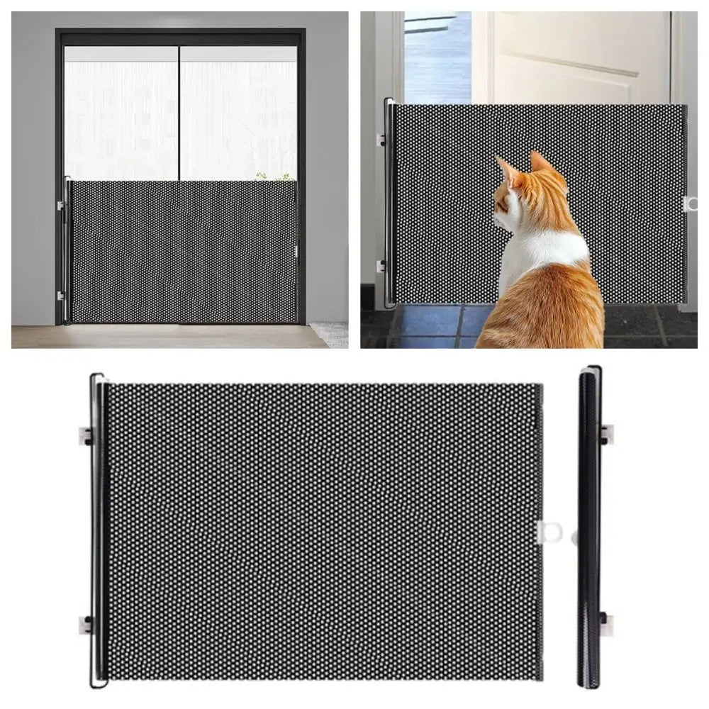 Retractable Pet Gate – Foldable Safety Fence for Dogs, Cats & Kids
