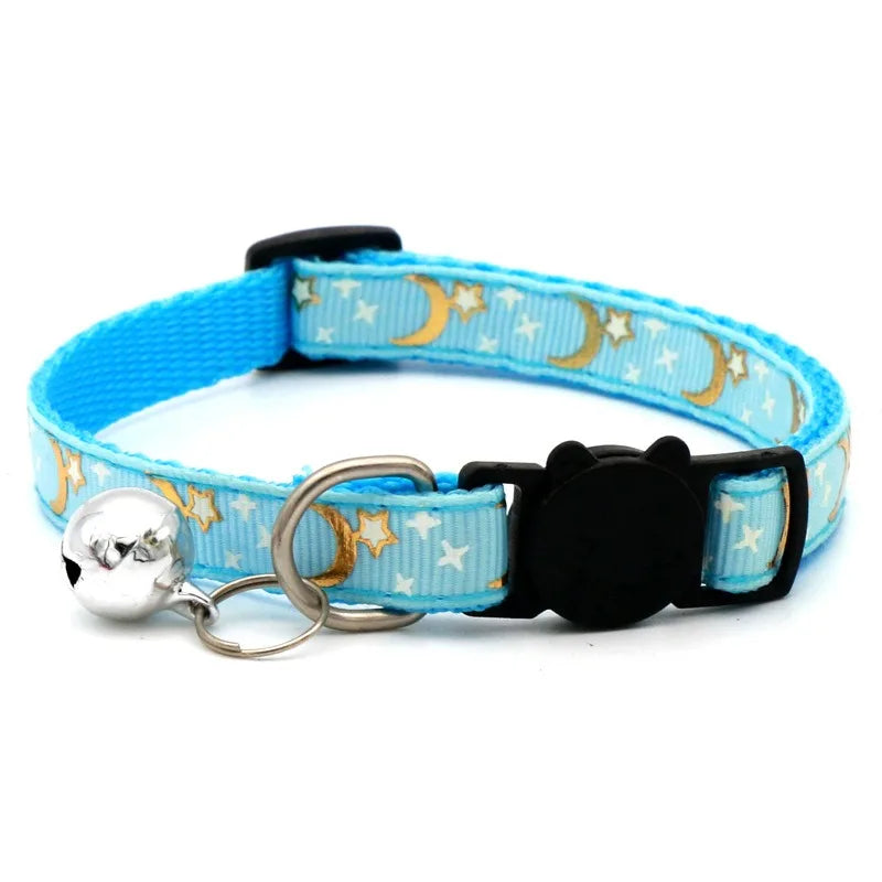 Colorful Pet Collar with Bell  Adjustable Dog & Kitten Collar