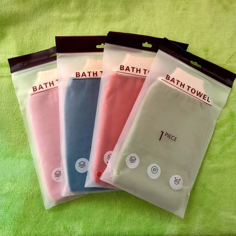 1/4/8-Pack Double-Layer Bath Gloves & Towels – Premium Bath Set