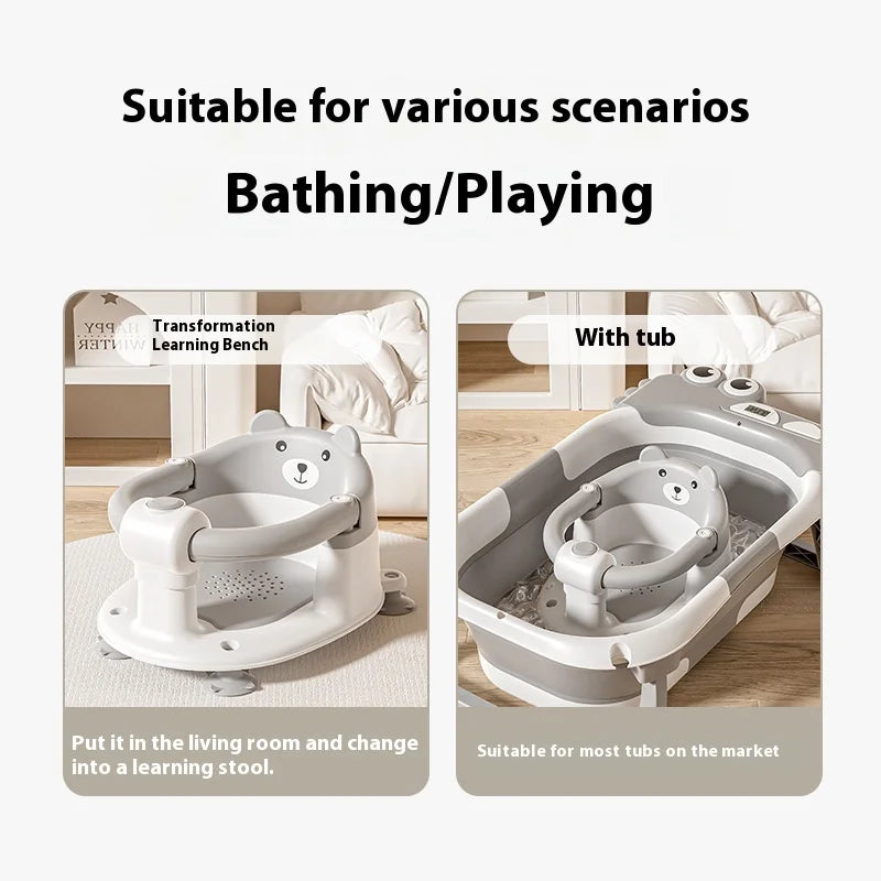 Baby Bath Seat – Non-Slip Newborn Bath Support for Home Use
