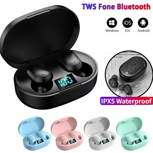 E6S TWS Wireless Earbuds – Bluetooth, Noise-Cancelling, With Microphone