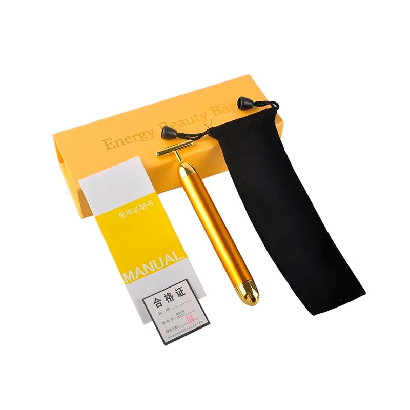 24K Gold Beauty Stick – Vibrating Face Lift & Skin Tightening Massager
