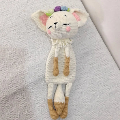 Baby Security Blanket – Soft Cotton Bib & Burp Cloth with Cute Rattle