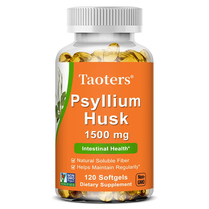 Psyllium Husk – Soluble Fiber for Digestion & Gut Health (120 Capsules)