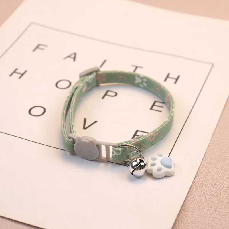 Colorful Pet Collar with Bell  Adjustable Dog & Kitten Collar