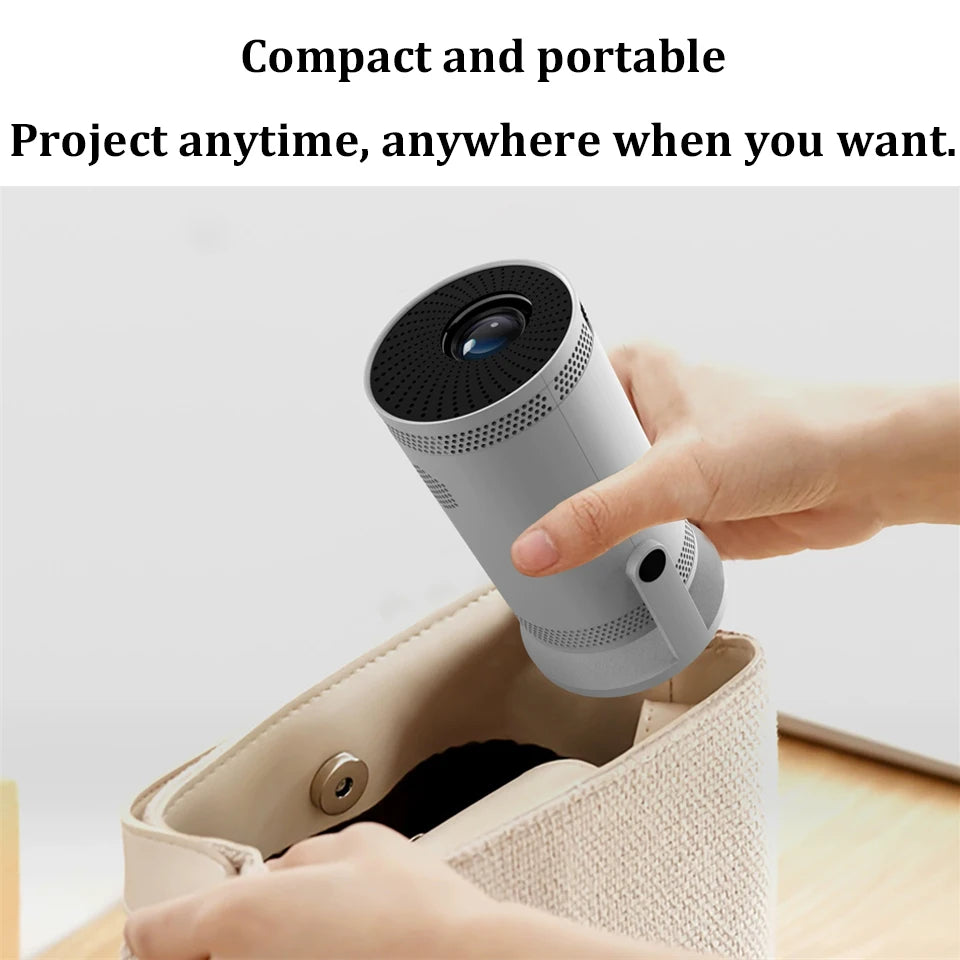 Mini 4K/1080P Portable Projector – 260 ANSI, 5G WiFi, 180° Rotating Smart Home & Outdoor Cinema