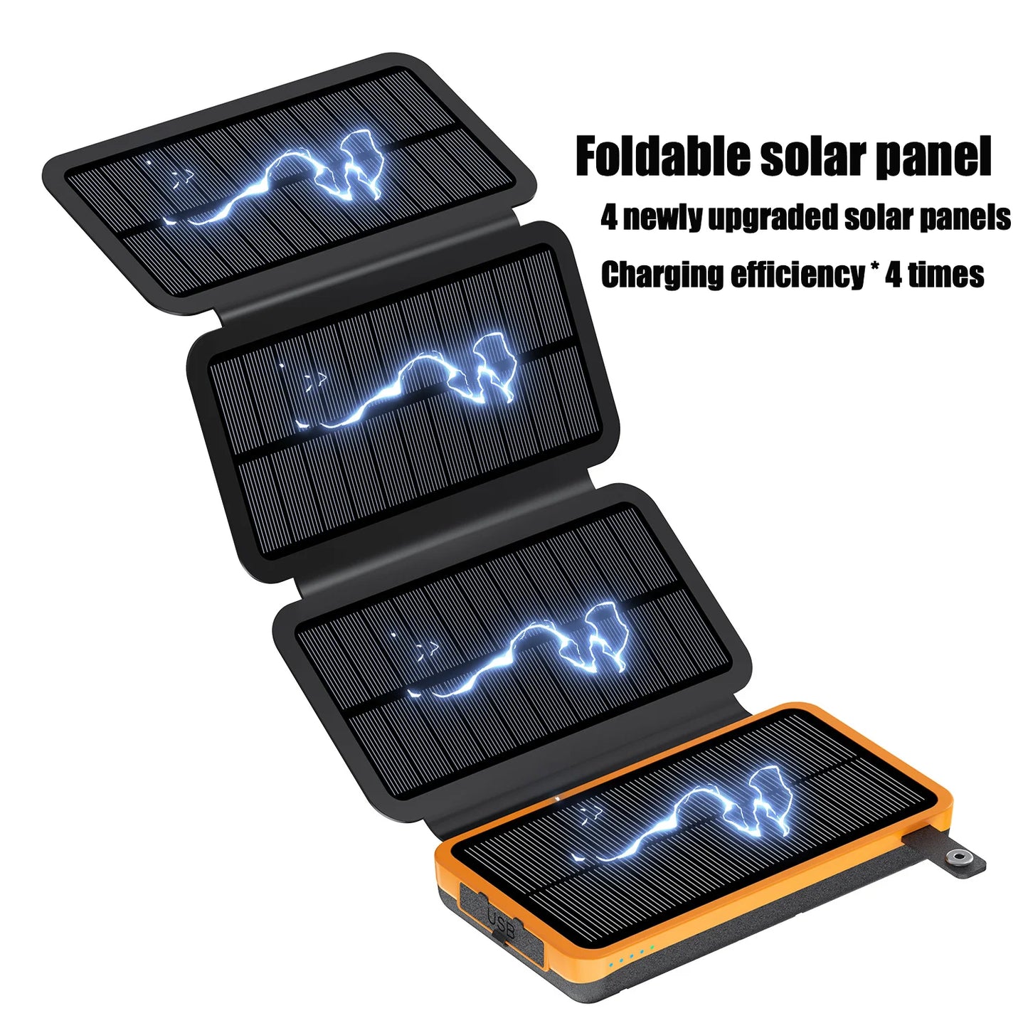 20,000mAh Solar Power Bank – Fast Charge, USB-A/USB-C, iOS & Android Compatible