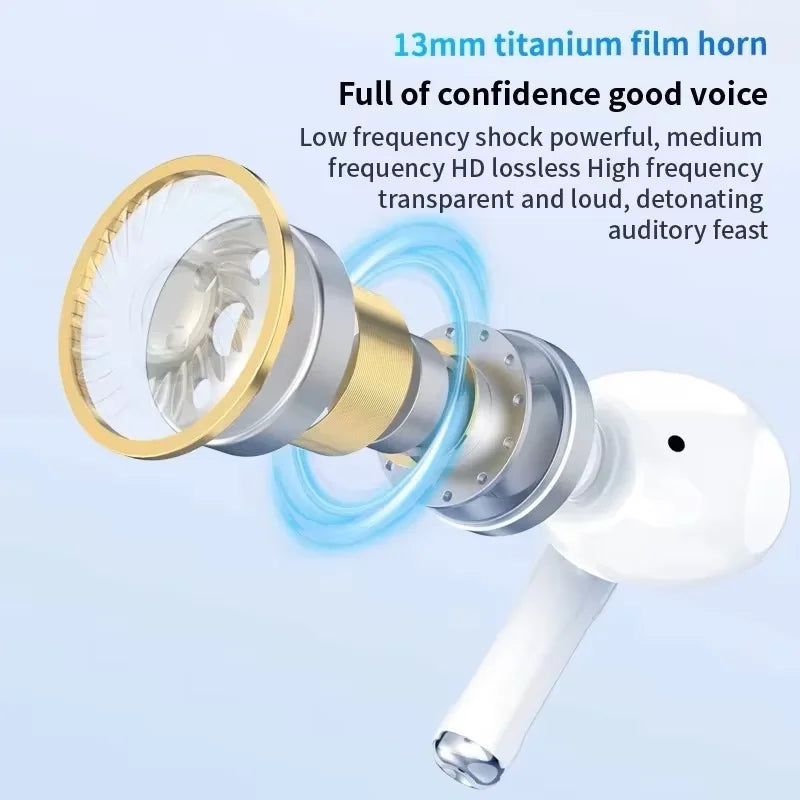 Pro 5 TWS Wireless Earbuds – Bluetooth, Noise-Cancelling, In-Ear Sport Headset for iPhone & Android