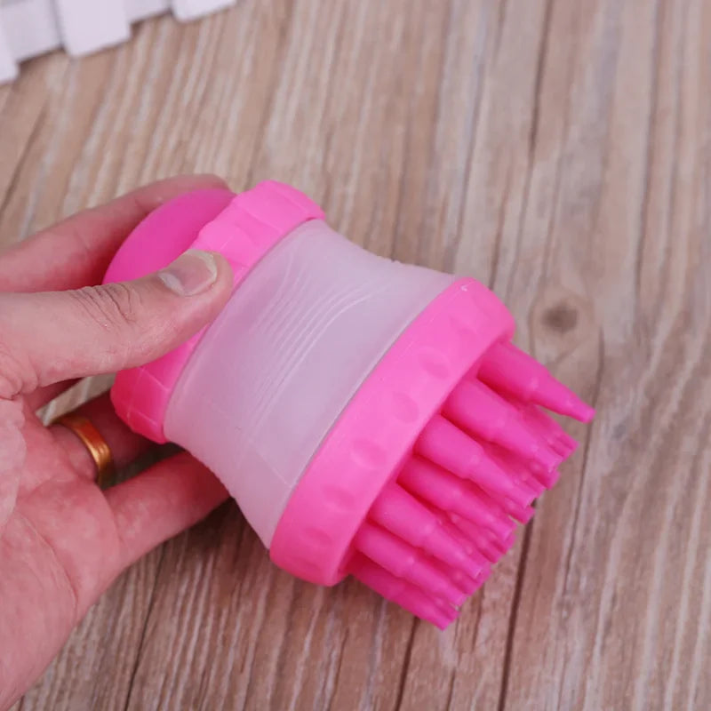 Pet Bath Massage Brush – Soft Shampoo & Grooming Comb for Dogs and Cats