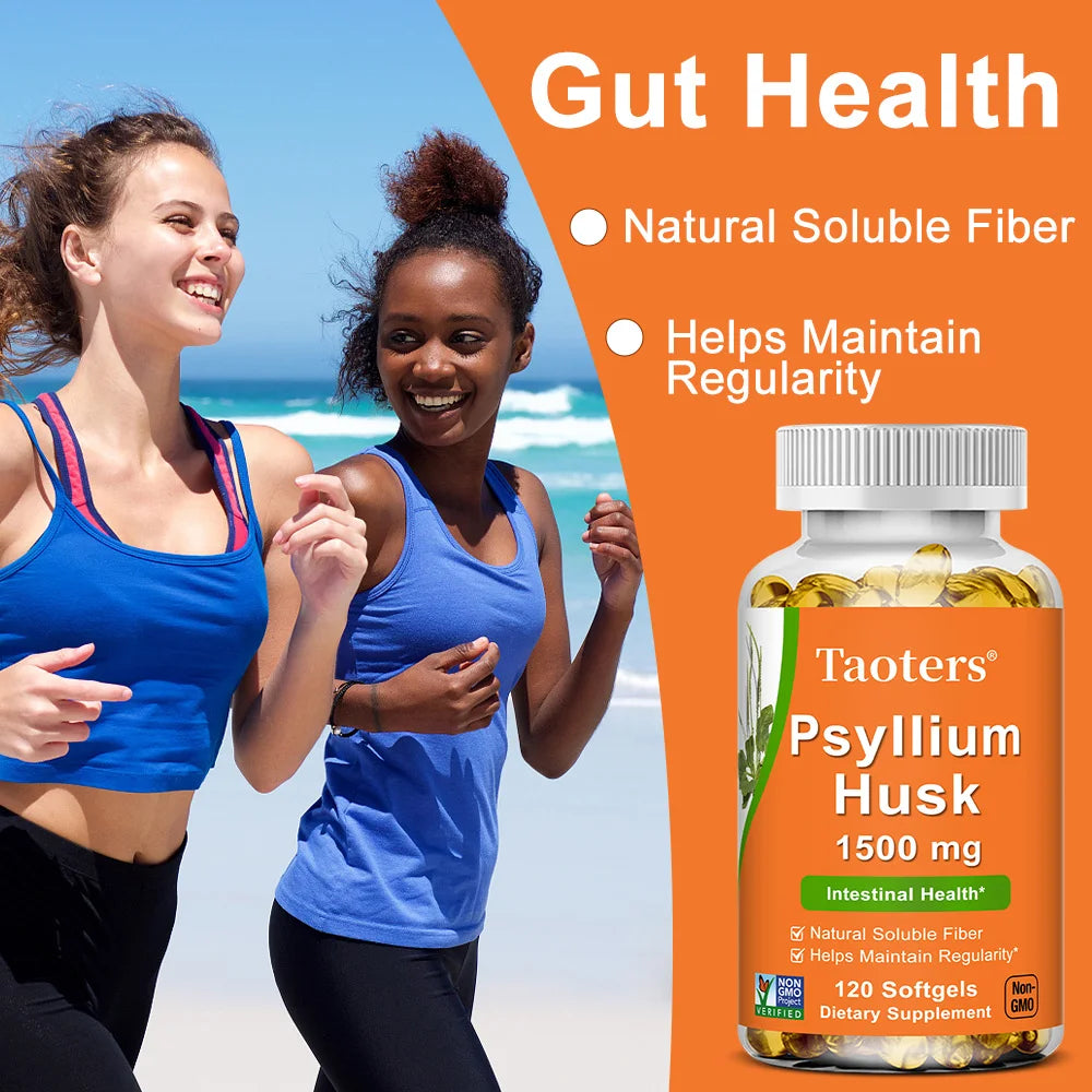 Psyllium Husk – Soluble Fiber for Digestion & Gut Health (120 Capsules)