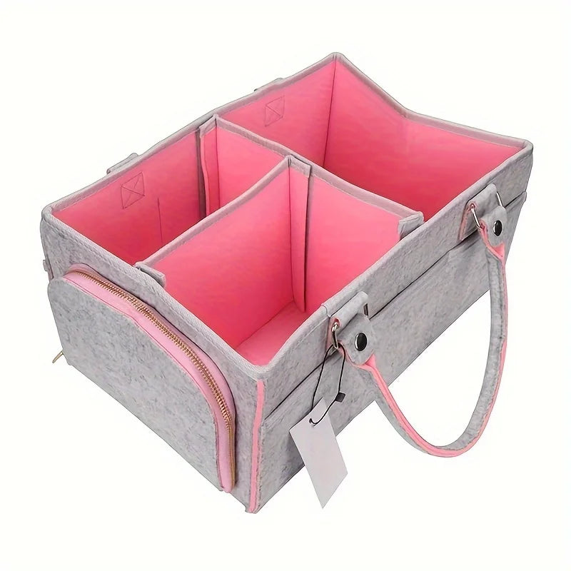 Baby Diaper Caddy – Nursery Organizer Basket for Newborn Essentials