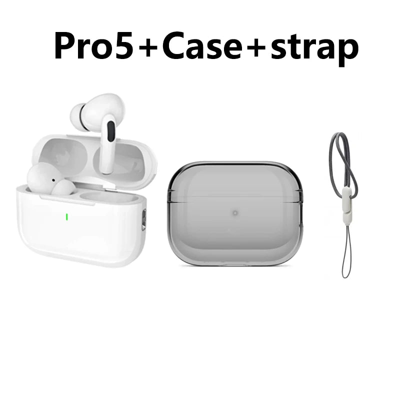 Pro 5 TWS Wireless Earbuds – Bluetooth, Noise-Cancelling, In-Ear Sport Headset for iPhone & Android