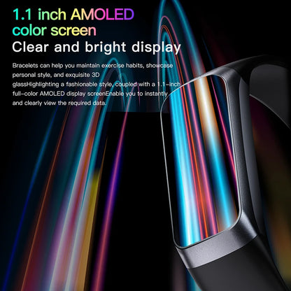 1.10" AMOLED Fitness Tracker  24/7 Heart Rate & SpO₂, Smart Watch, IP68 Waterproof