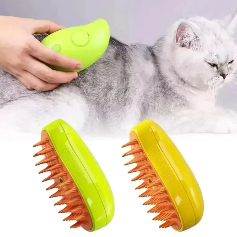 3-in-1 Electric Cat Grooming Comb – Brush, Sprayer & Steam Massage