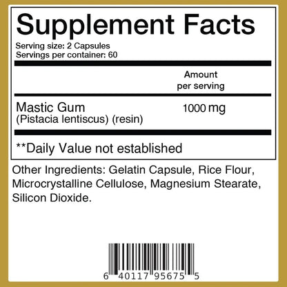 Mastic Gum Supplement – Supports Digestion & Gut Health