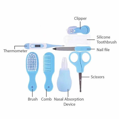 8-Piece Baby Grooming Kit – Clippers, Brush, Comb, Aspirator & Case