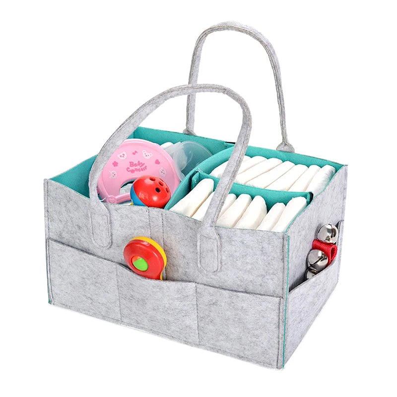 Baby Diaper Caddy – Nursery Organizer Basket for Newborn Essentials
