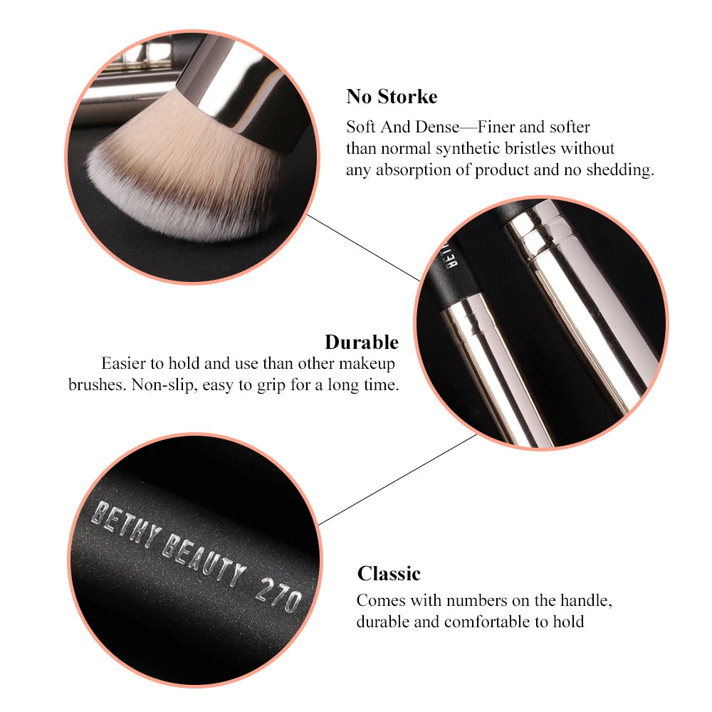 2/3-Piece Foundation & Concealer Brush Set – Synthetic Blending & Contour Brushes