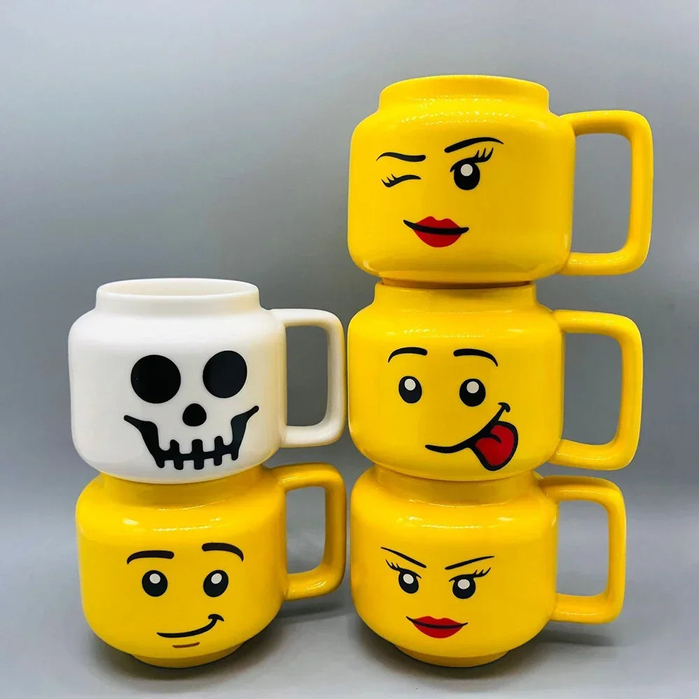 Cute Cartoon Impish Expression Mug – Ceramic Coffee & Tea Cup