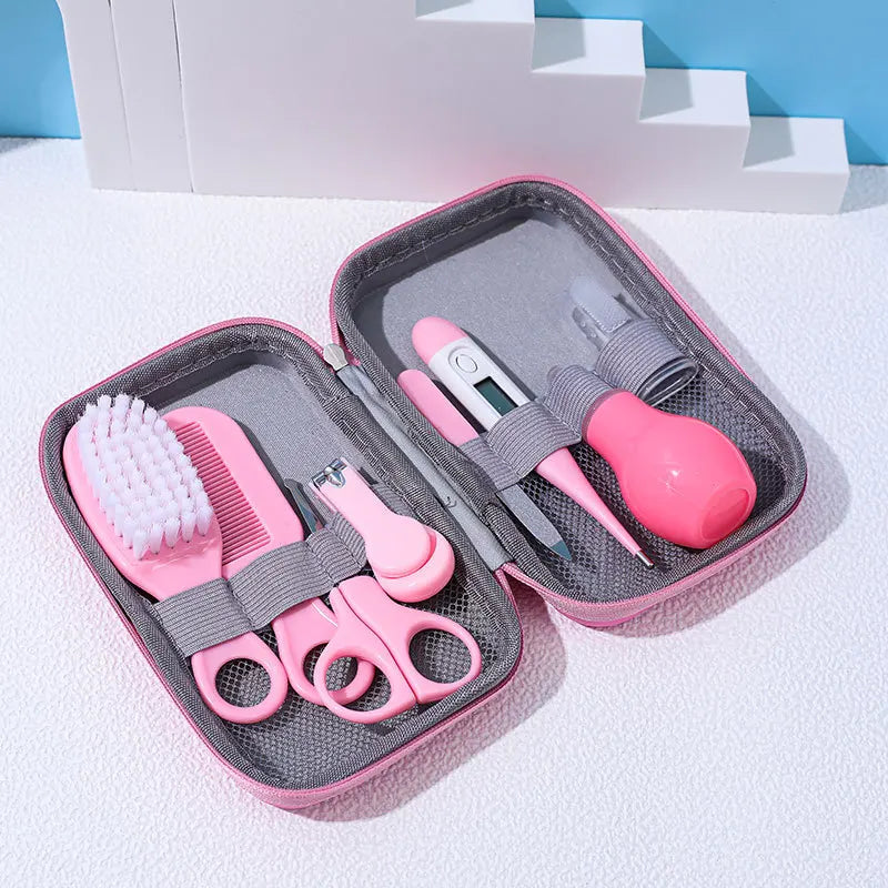 8-Piece Baby Grooming Kit – Clippers, Brush, Comb, Aspirator & Case