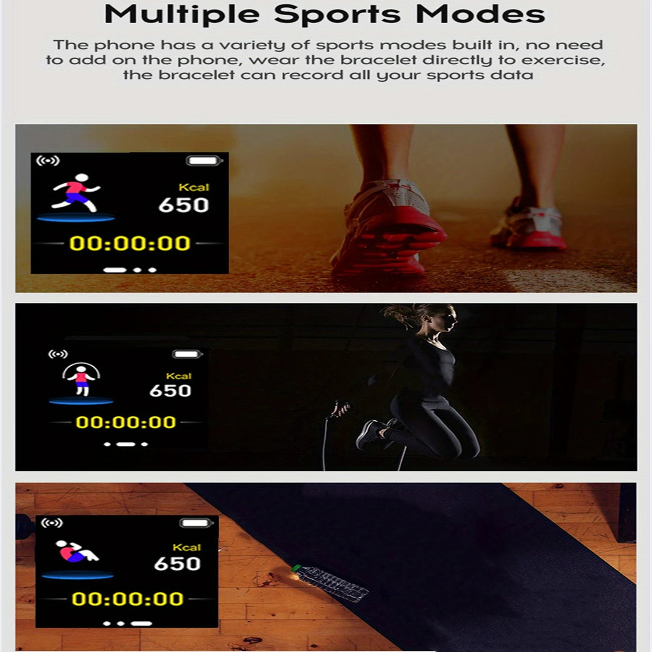 Smart Fitness Watch  Bluetooth, Music Player, Sleep & Activity Tracker for Men & Women