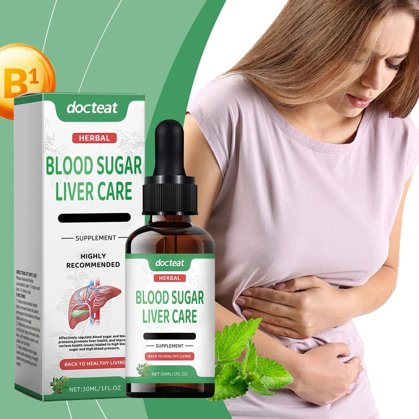 Sugar & Liver Support Supplement – Natural Herbal Formula