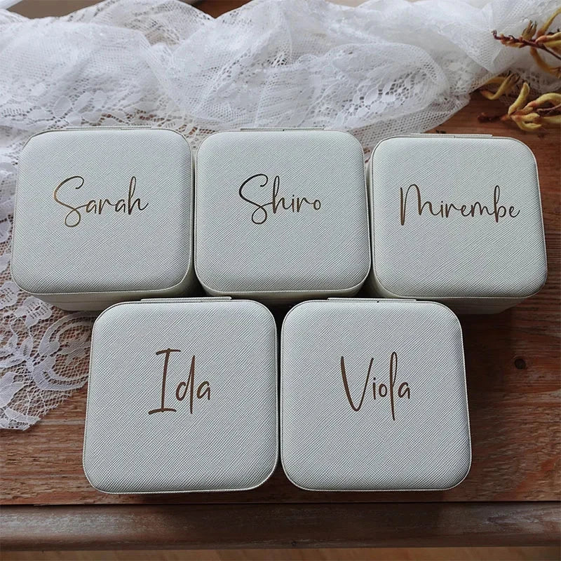 Personalized Bridesmaid Jewelry Case – Bachelorette & Wedding Gift