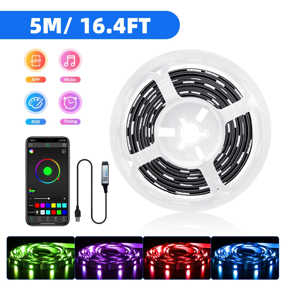 RGB USB LED Strip Light  TV/PC Backlight, RGB5050, App-Controlled