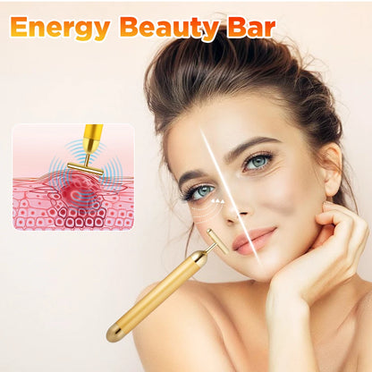 24K Gold Beauty Stick – Vibrating Face Lift & Skin Tightening Massager