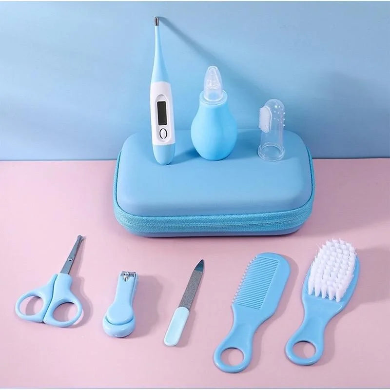8-Piece Baby Grooming Kit – Clippers, Brush, Comb, Aspirator & Case