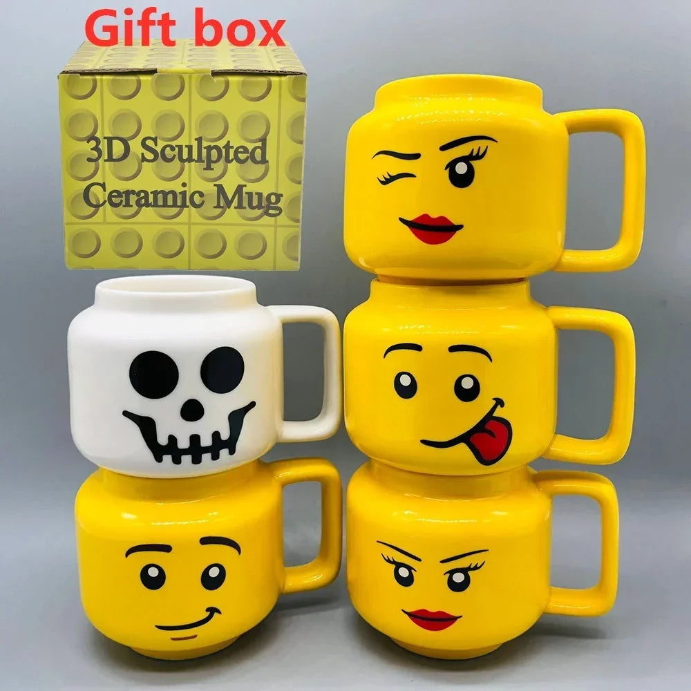 Cute Cartoon Impish Expression Mug – Ceramic Coffee & Tea Cup