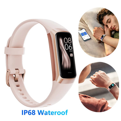 1.10" AMOLED Fitness Tracker  24/7 Heart Rate & SpO₂, Smart Watch, IP68 Waterproof