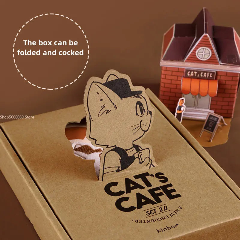 Cat Café Handbook Gift Set – A6 Cute Diary & Scrapbook
