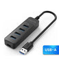 4-Port USB 3.0 Hub – High-Speed Splitter with USB/Type-C Cable for PC & Laptop