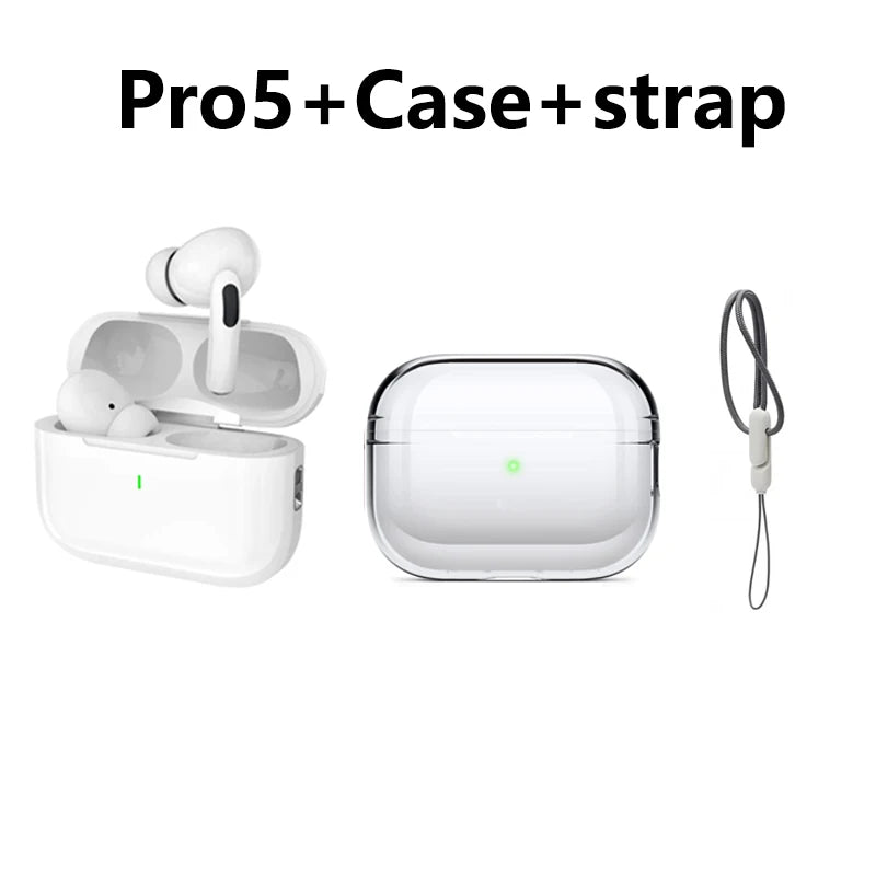 Pro 5 TWS Wireless Earbuds – Bluetooth, Noise-Cancelling, In-Ear Sport Headset for iPhone & Android