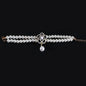 Double-Layer Pearl Pet Necklace  Adjustable Collar with Flower Pendant