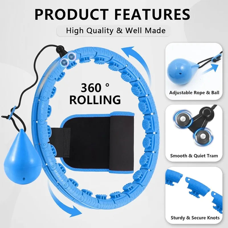 Weighted Fitness Hoop – Portable Slimming Exercise Ring