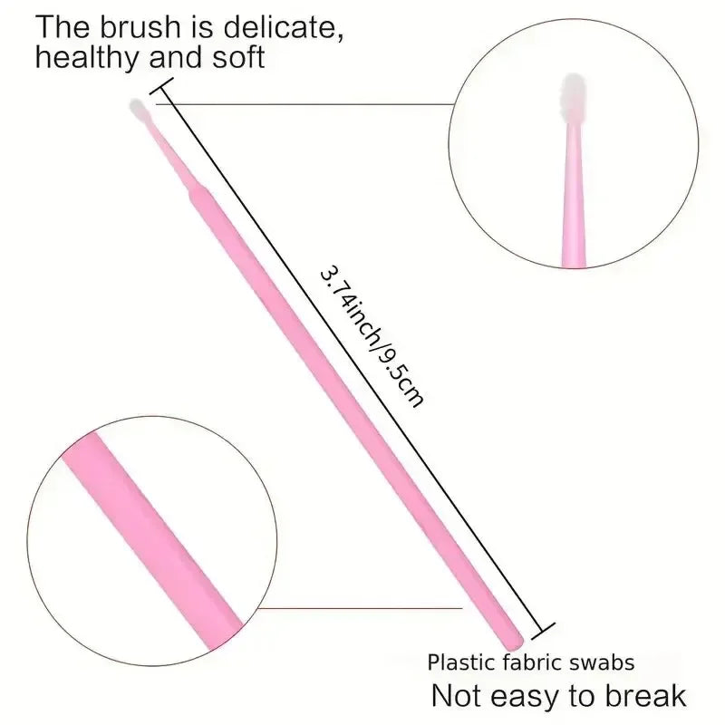 Disposable Mini Mascara Brush – Pink Makeup & Cleaning Tool